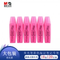 晨光（M-G）文具 荧光笔彩色标记笔记号笔MG2150 粉红色10盒，120支装