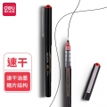 得力(deli)S656-Z1直液笔签字笔 0.5mm子弹头办公商务中性笔 水笔走珠笔 红色 12支/盒