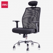 得力（deli）4904 电脑椅 办公椅家用午睡升降转椅座椅 黑色