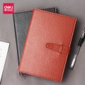 得力（deli） 皮面笔记本/记事本/25k 会议本 120页商务带扣皮颜色随机颜色随机120页(7946)
