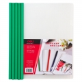 得力(deli) 5531 A4抽杆夹报告夹拉杆夹 文件夹办公用品 5只装5531（绿色）