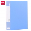 得力(deli)A4/60页侧入式资料册/文件收纳册/活页插袋文件夹办公用品5039蓝色