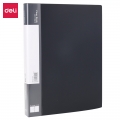 得力(deli)A4/60页侧入式资料册/文件收纳册/活页插袋文件夹办公用品5039黑色