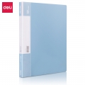 得力(deli)A4/30页磨砂资料册 活页插袋文件夹 文件收纳册办公用品5116浅蓝