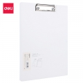 得力（deli）A4板夹文件夹学生书写垫板菜单夹子办公文具竖款(白色)72500
