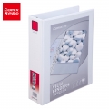 齐心(Comix)A4文件夹 易展示美式三面插袋资料册 3英寸4孔办公用品白A0236