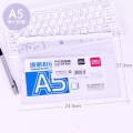 得力文具5675文件袋a4透明拉边袋A5拉链袋资料袋整理袋磨砂质感学生文具袋A5/5675/单个价