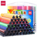 得力（deli）70660 可水洗48色水彩笔/粗三角杆儿童绘画笔48支/盒