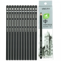 得力（deli）铅笔美术学生铅笔炭笔盒装绘画素描炭笔12支装58121素描专用炭笔中12支/盒