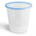 得力（deli）带压圈垃圾桶垃圾桶家用 翻盖 清洁桶家用 废纸篓圆形纸屑果壳箱 办公用品