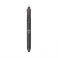 百乐（PILOT）LKFBS-60EF-B 日本原装进口新款摩磨擦三色按动可擦笔中性笔学生用水笔 0.5黑色杆 1支/卡