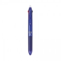 百乐（PILOT）LKFBS-60EF-L 日本原装进口新款摩磨擦三色按动可擦笔中性笔学生用水笔 0.5蓝色杆 1支/卡