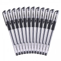 晨光(M&G)文具Q7/0.5mm黑色中性笔 子弹头签字笔 拔盖碳素笔 办公用水笔 12支/盒
