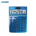 卡西欧（CASIO）DW-200TW-BU 炫彩计算器 魅雅太阳能钢琴烤漆面板 大型商务送礼计算机（琉璃蓝色）